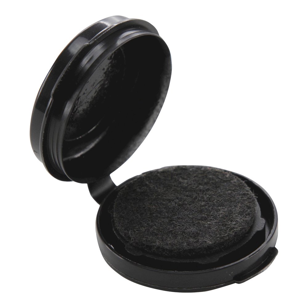 SICURIX Adhesive Fingerprint Ink Pads - 0.5" Height x 1.5" Width x 1.5" Depth - Black Ink - Black - 12 / Carton. Picture 5