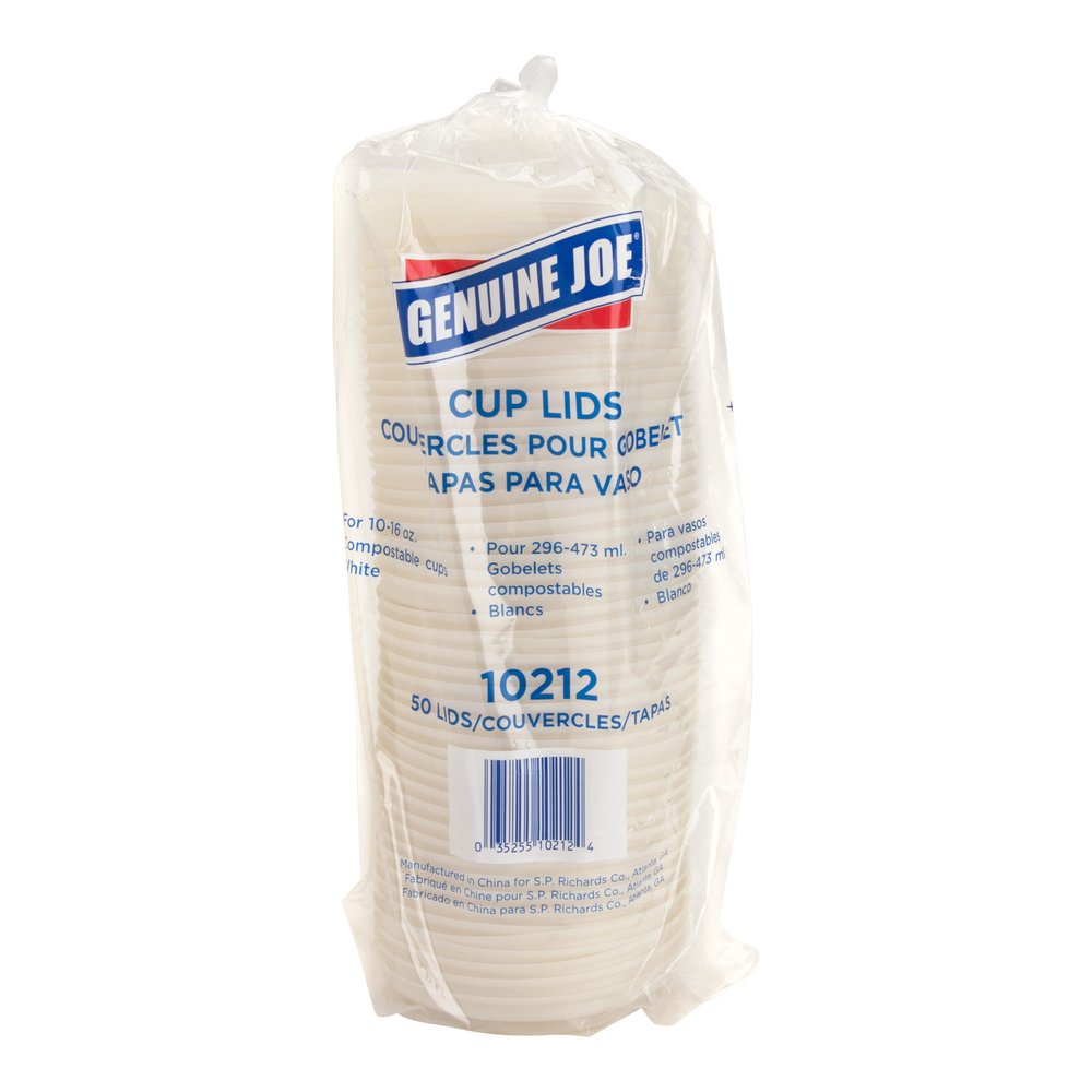 Genuine Joe Vented Hot Cup Lid - Polystyrene - White - 50/Pack - 20 / Carton. Picture 9