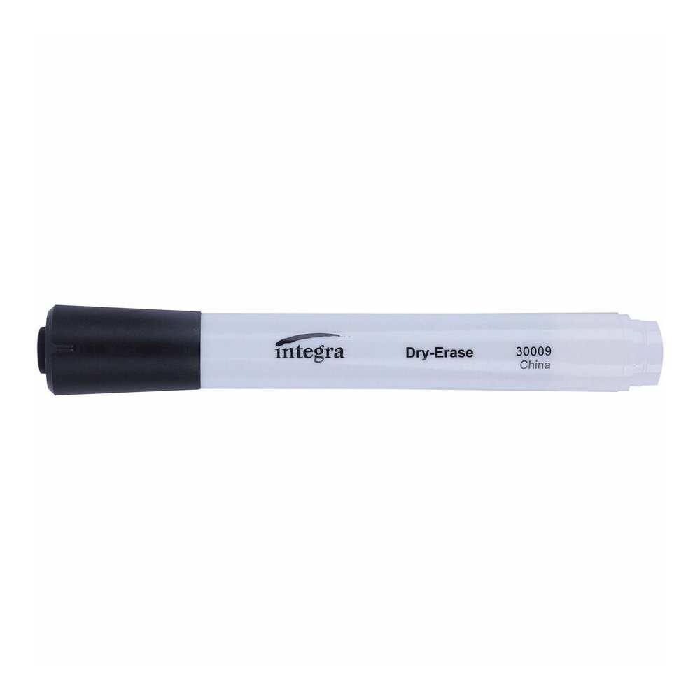 Integra Bullet Tip Dry-Erase Markers - Erasable - Black Ink - 1 Dozen. Picture 6