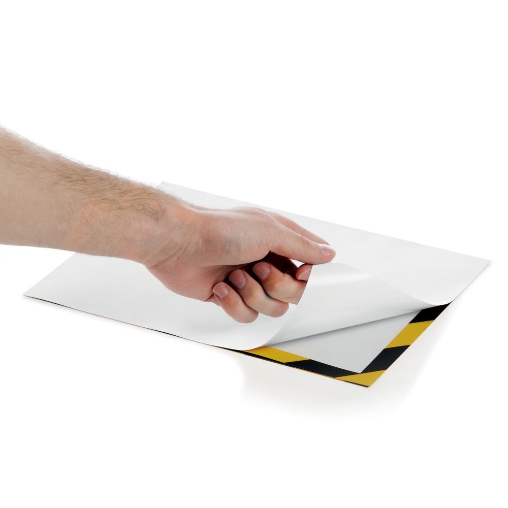 DURABLE&reg; DURAFRAME&reg; SECURITY Self-Adhesive Magnetic Letter Sign Holder - Holds Letter-Size 8-1/2" x 11" , Yellow/Black, 2 Pack. Picture 10