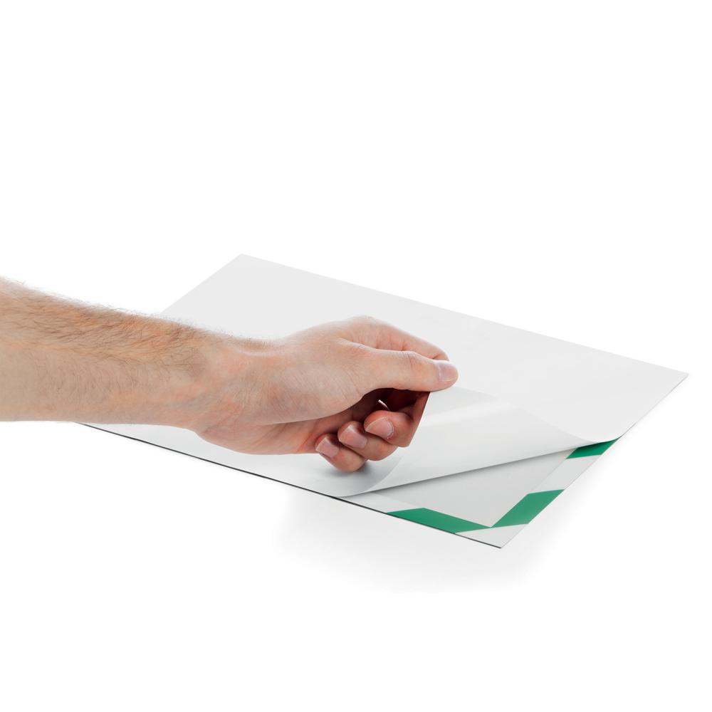 DURABLE&reg; DURAFRAME&reg; SECURITY Self-Adhesive Magnetic Letter Sign Holder - Holds Letter-Size 8-1/2" x 11" , Green/White, 2 Pack. Picture 8
