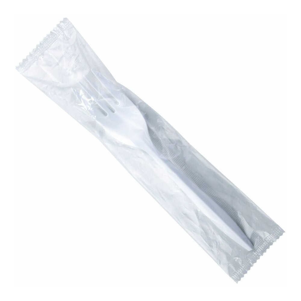 Genuine Joe Individually Wrapped Fork - 1 Piece(s) - Fork - 1 x Fork - Disposable - White - 1 Carton. Picture 9