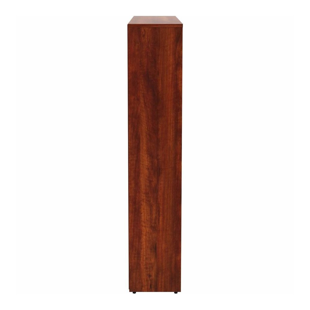Lorell Laminate Bookcase - 0.7" Thickness Shelf, 60" Height x 36" Width x 12" Depth - 5 Shelve(s) - 4 Adjustable Shelf(ves) - Square Edge - Material: Thermofused Laminate (TFL) - Finish: Cherry - 1 Ea. Picture 7