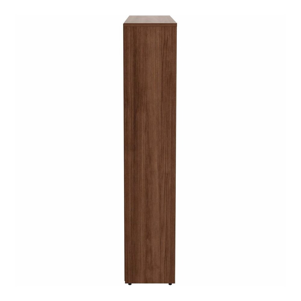 Lorell Laminate Bookcase - 0.7" Thickness Shelf, 60" Height x 36" Width x 12" Depth - 5 Shelve(s) - 4 Adjustable Shelf(ves) - Square Edge - Material: Thermofused Laminate (TFL) - Finish: Walnut - 1 Ea. Picture 8