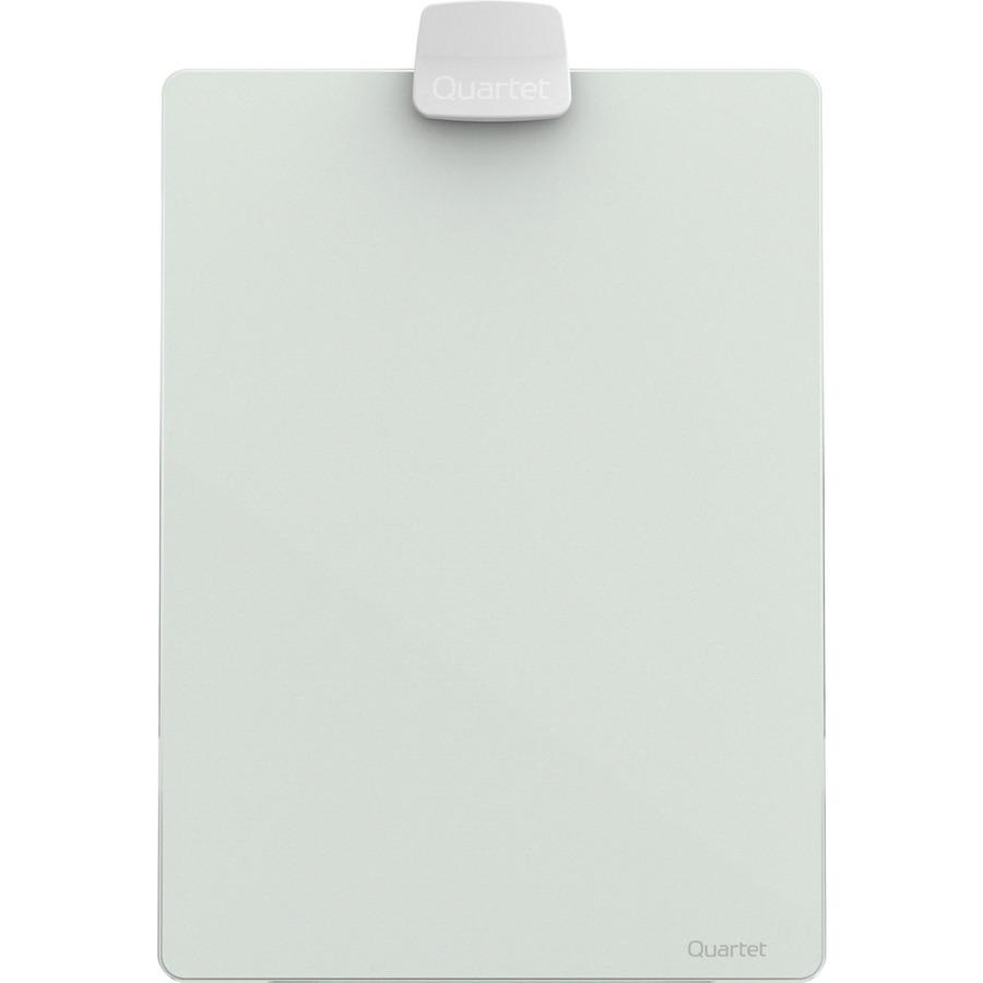 Quartet Glass Dry-Erase Desktop Easel - 9" (0.8 ft) Width x 11" (0.9 ft) Height - White Glass Surface - Rectangle - Horizontal/Vertical - Magnetic - 1 Each. Picture 4