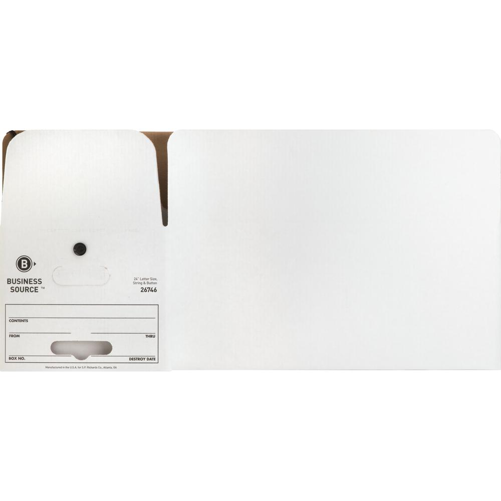 Business Source Medium Duty Letter Size Storage Box - Internal Dimensions: 12" Width x 24" Depth x 10" Height - External Dimensions: 12.3" Width x 24.1" Depth x 10.8" Height - Media Size Supported: Le. Picture 6