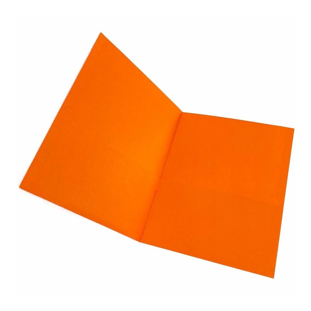 Business Source Letter Portfolio - 8 1/2" x 11" - 125 Sheets Capacity - Inside Front & Back Pocket - Orange - Card Holder - 25 / Box. Picture 6