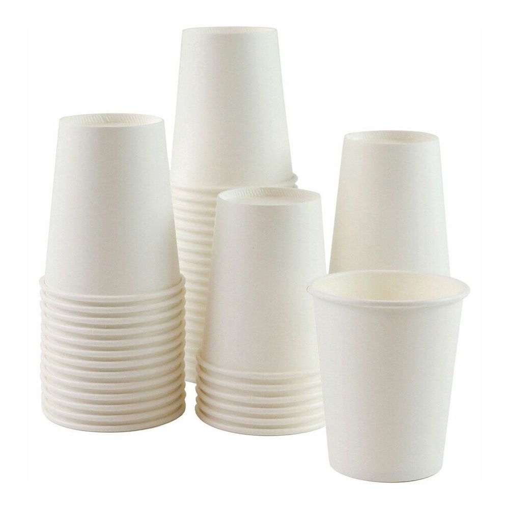 Genuine Joe 8 oz Disposable Hot Cups - 8 fl oz - White - Polyurethane - Hot Drink, Hot Drink, Beverage - 50/Pack - 5 / Bundle. Picture 8