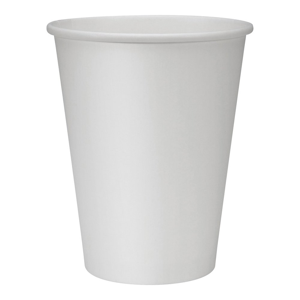 Genuine Joe 12 oz Disposable Hot Cups - 12 fl oz - White - Polyurethane - Hot Drink, Beverage - 50/Pack - 5 / Bundle. Picture 9
