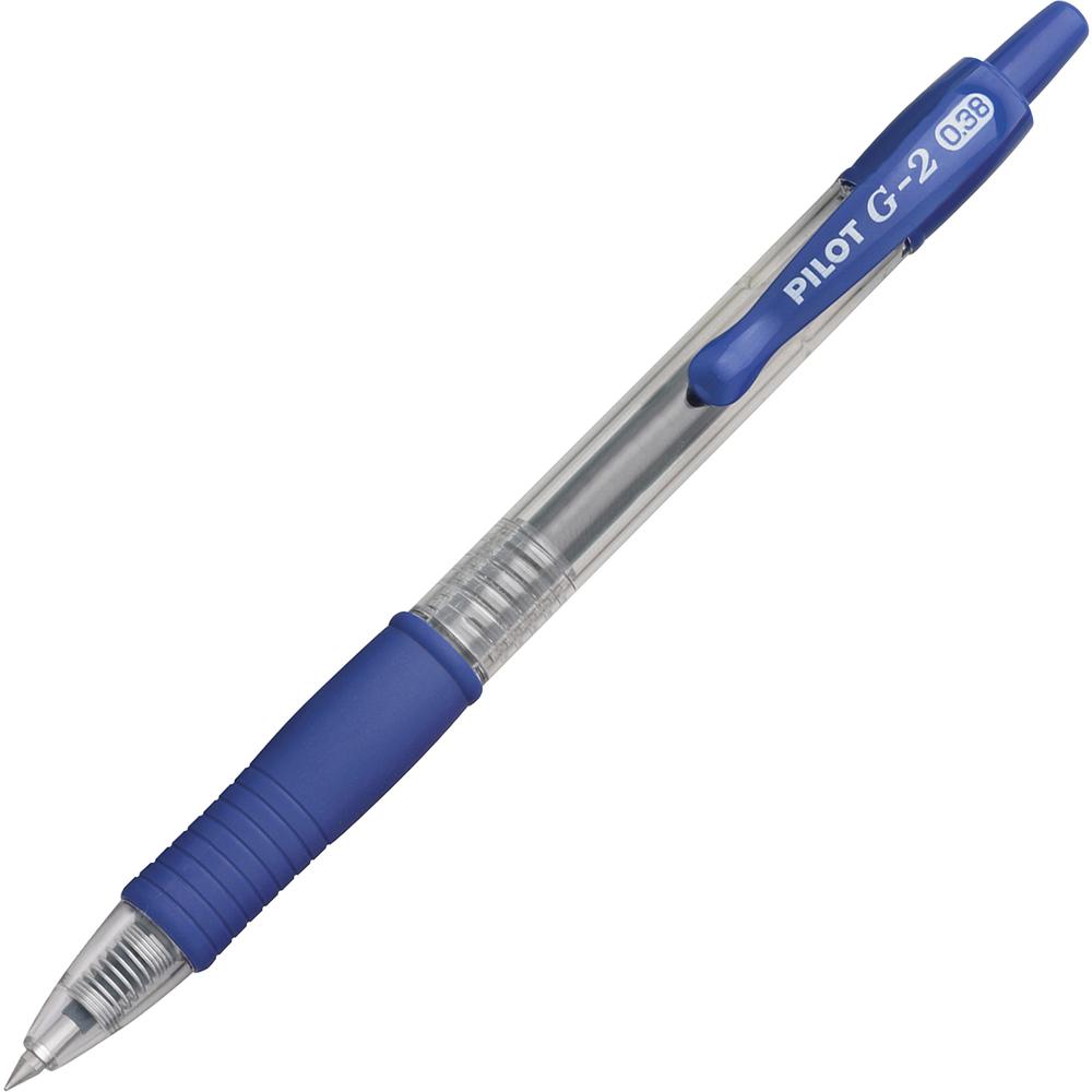 G2 Premium Gel Ink Retractable Pens - Refillable - Retractable - Blue Ink - Gel-based - Clear Barrel - 1 Dozen/Box - 2 / Bundle. Picture 2
