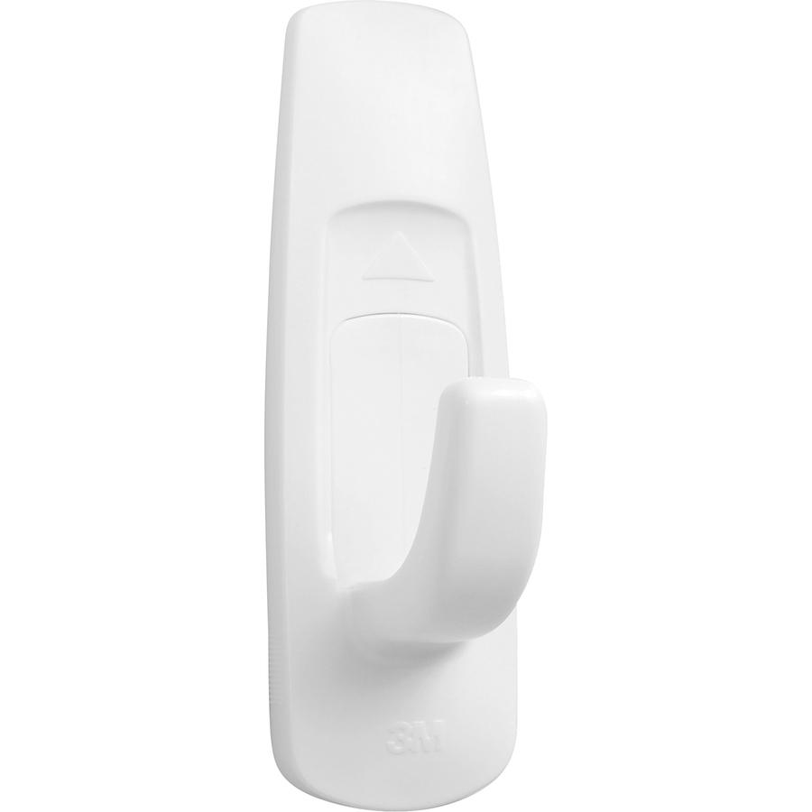 Command Large Utility Hook Value Pack - 5 lb (2.27 kg) Capacity - for Wood, Paint, Tile - Plastic - White - 3 / Pack. Picture 7