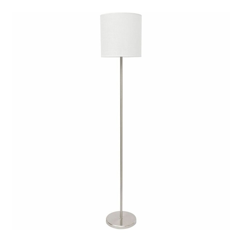 Lorell LED Contemporary Floor Lamp - 65" Height x 12" Width - 10 W LED Bulb - Brushed Nickel - Floor-mountable - Silver - for Living Room, Office, Lobby. Picture 12