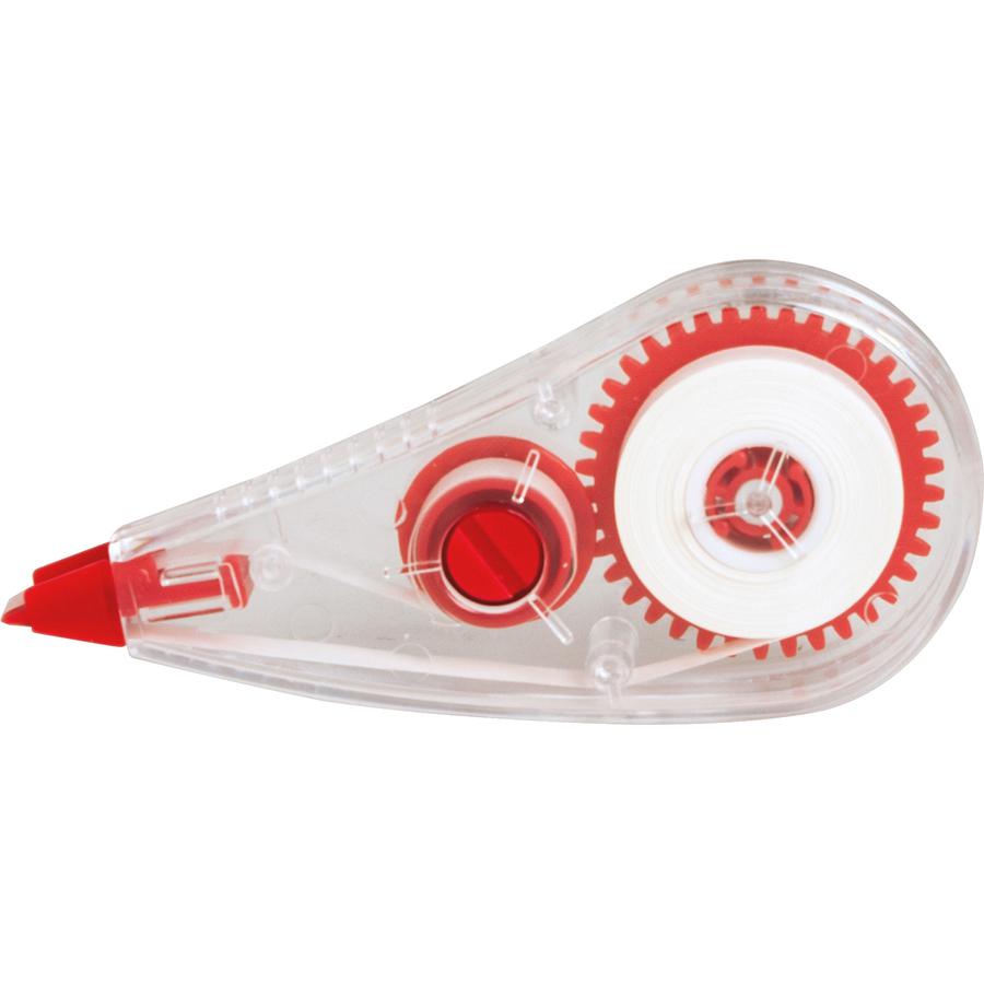 Integra White Correction Tape - 0.20" Tape Width x 19.69 ft Tape Length - White Tape - White Dispenser - Non-refillable - White - 12 / Box. Picture 8