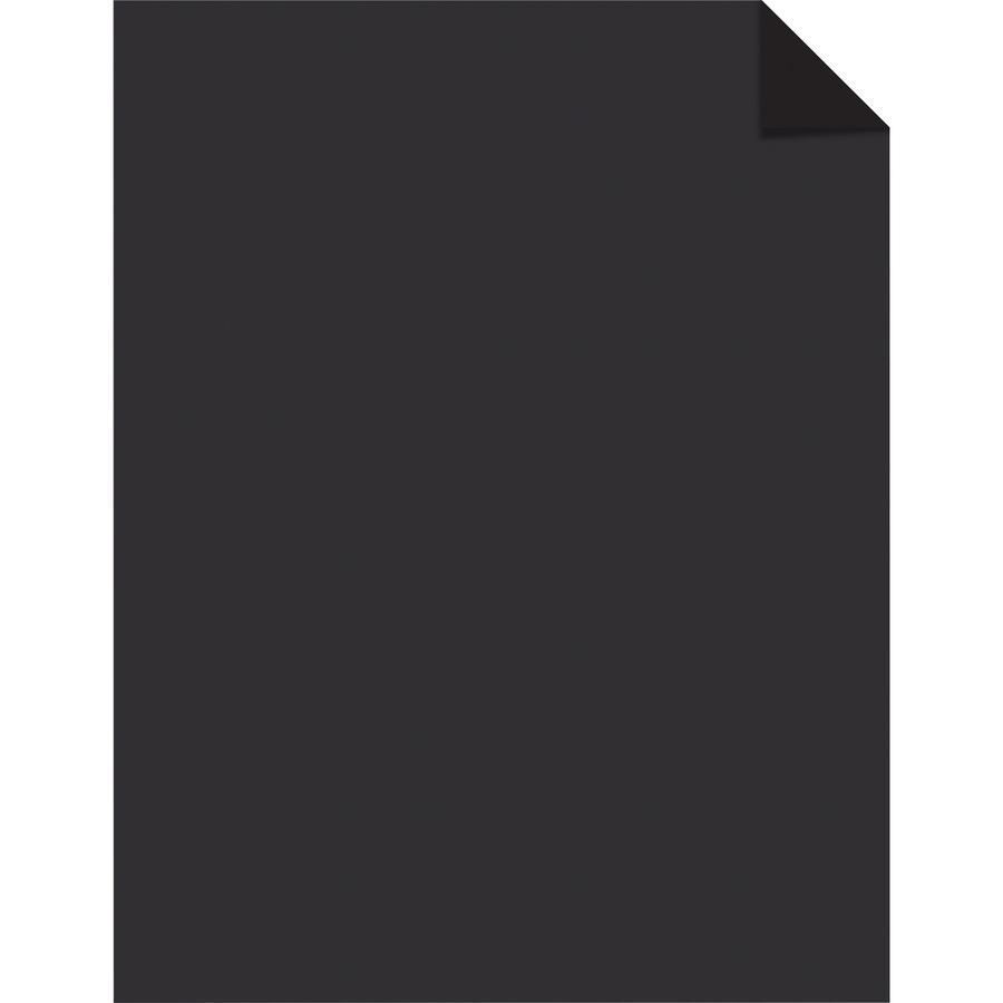 Neenah Color Cardstock - Black - Letter - 8 1/2" x 11" - 65 lb Basis Weight - 100 / Pack. Picture 3