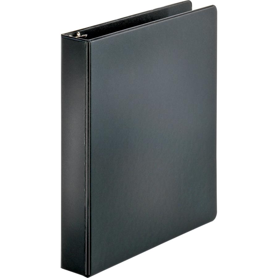 Business Source Basic Round Ring Binders - 1 1/2" Binder Capacity - Letter - 8 1/2" x 11" Sheet Size - 350 Sheet Capacity - 3 Ring - Fastener: Round Ring - Pocket: Internal - Chipboard, Polypropylene . Picture 3