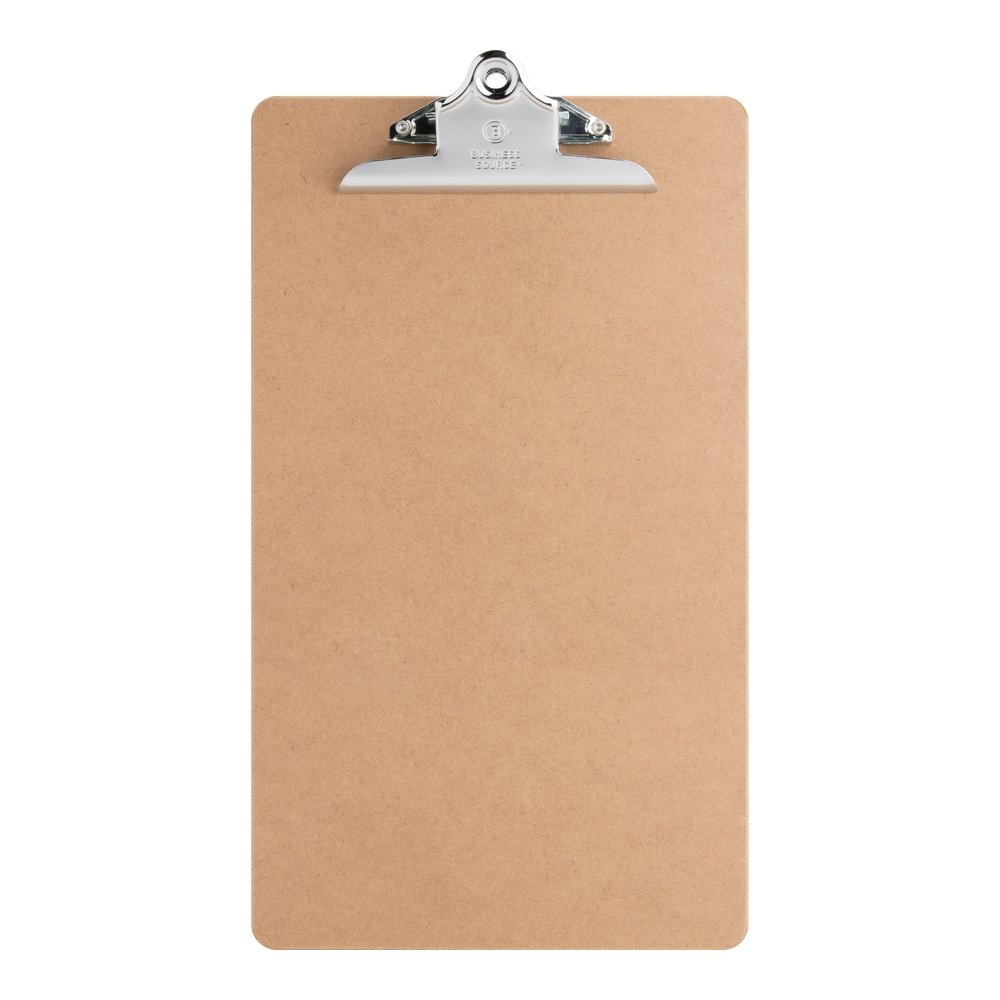 Business Source Hardboard Clipboard - 9" x 15 1/2" Sheet Size - Hardboard - Brown - 6 / Bundle. Picture 5