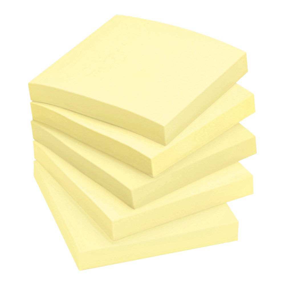 Post-it&reg; Notes Original Notepads - 3" Flag/Note Width x 3" Flag/Note Length - Square - 100 Sheets per Pad - Unruled - Canary Yellow - Paper - Self-adhesive, Repositionable - 12/Pack - 2 / Bundle. Picture 8