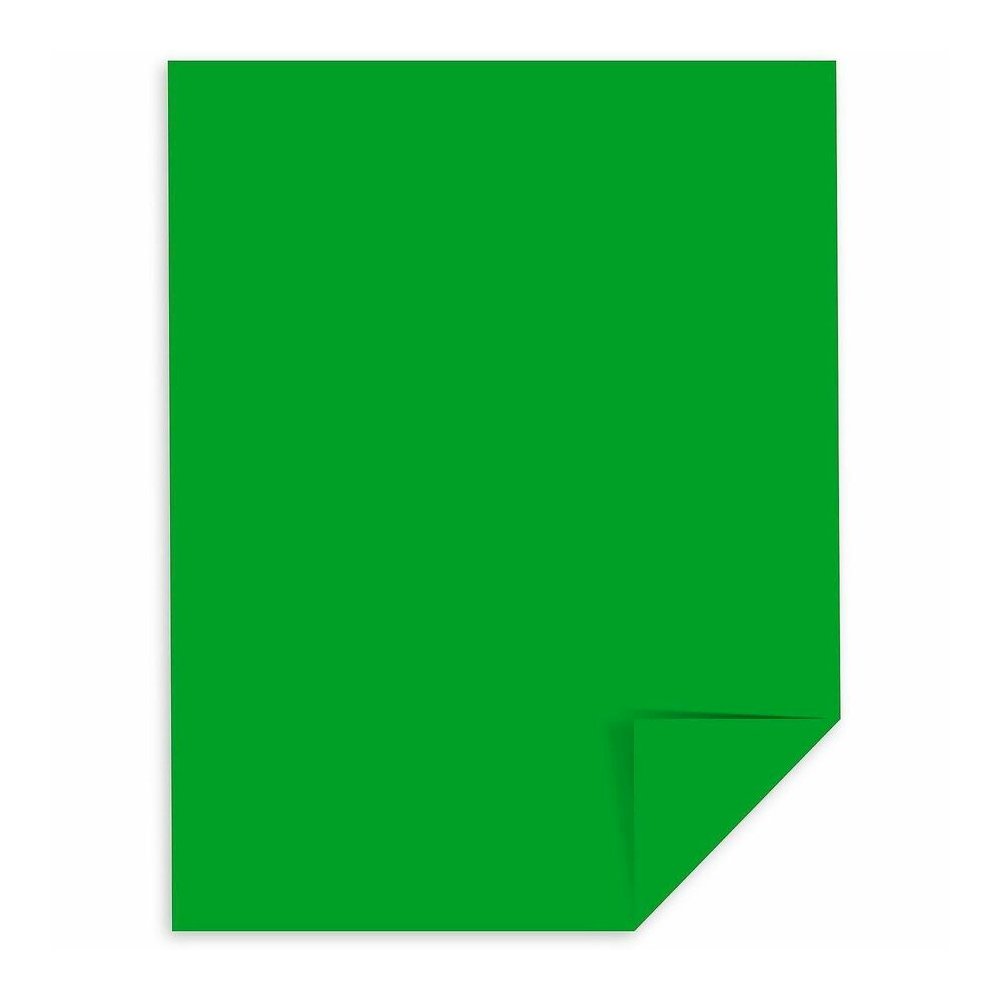 Neenah Color Paper - Green - Letter - 8 1/2" x 11" - 24 lb Basis Weight - Green Seal - Acid-free, Lignin-free, Heavyweight - Gamma Green - 500 Sheets - 500 / Pack. Picture 5