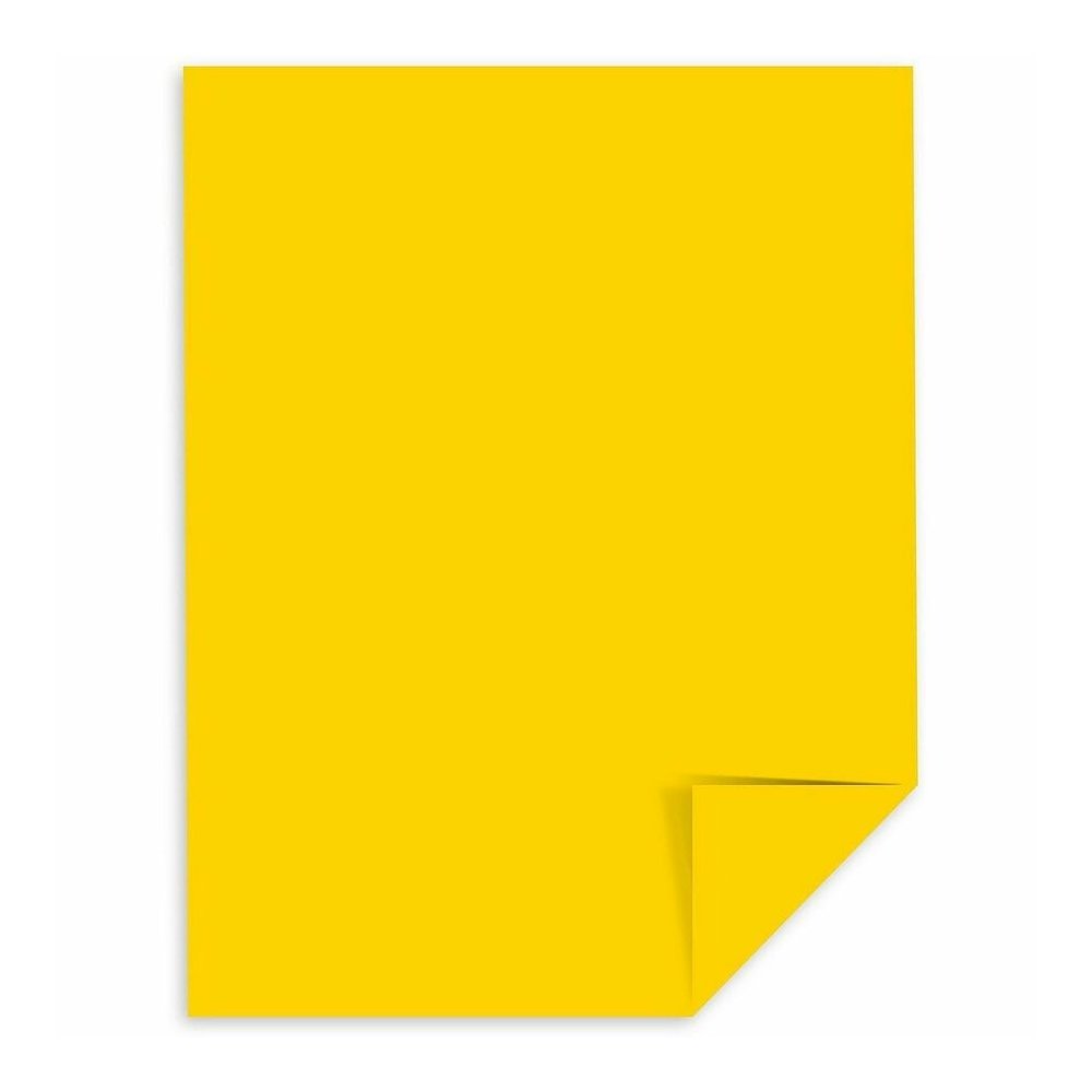 Astrobrights Color Paper - Yellow - Letter - 8 1/2" x 11" - 24 lb Basis Weight - Heavyweight, Acid-free, Lignin-free - Solar Yellow - 500 / Ream. Picture 5
