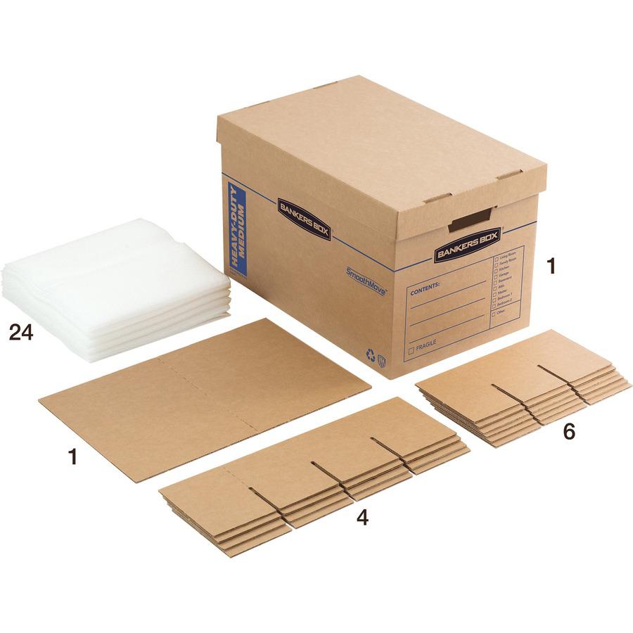 Bankers Box SmoothMove Maximum Strength Moving Boxes - Internal Dimensions: 12.25" Width x 18.50" Depth x 12" Height - External Dimensions: 13.1" Width x 20.1" Depth x 12.4" Height - Lift-off Closure . Picture 6
