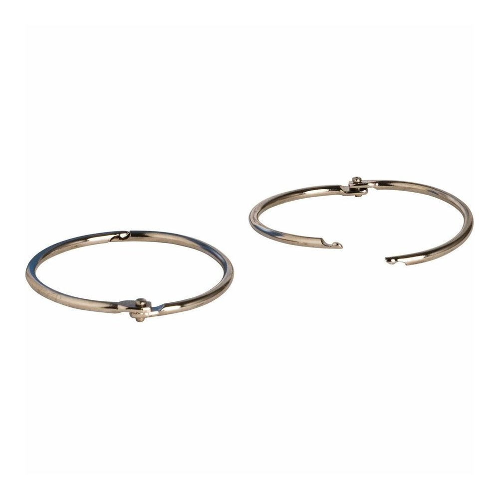 Business Source Standard Book Rings - 2" Diameter - Silver - Nickel Plated - 50 / Box. Picture 5