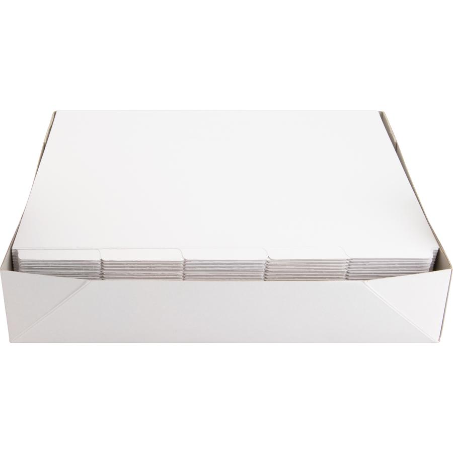 Business Source Straight Collated Print-on Tab Divider - Print-on Tab(s) - 5 Tab(s)/Set - 9" Divider Width x 11" Divider Length - Letter - White Divider - White Tab(s) - No - Unpunched - 1 Box. Picture 9