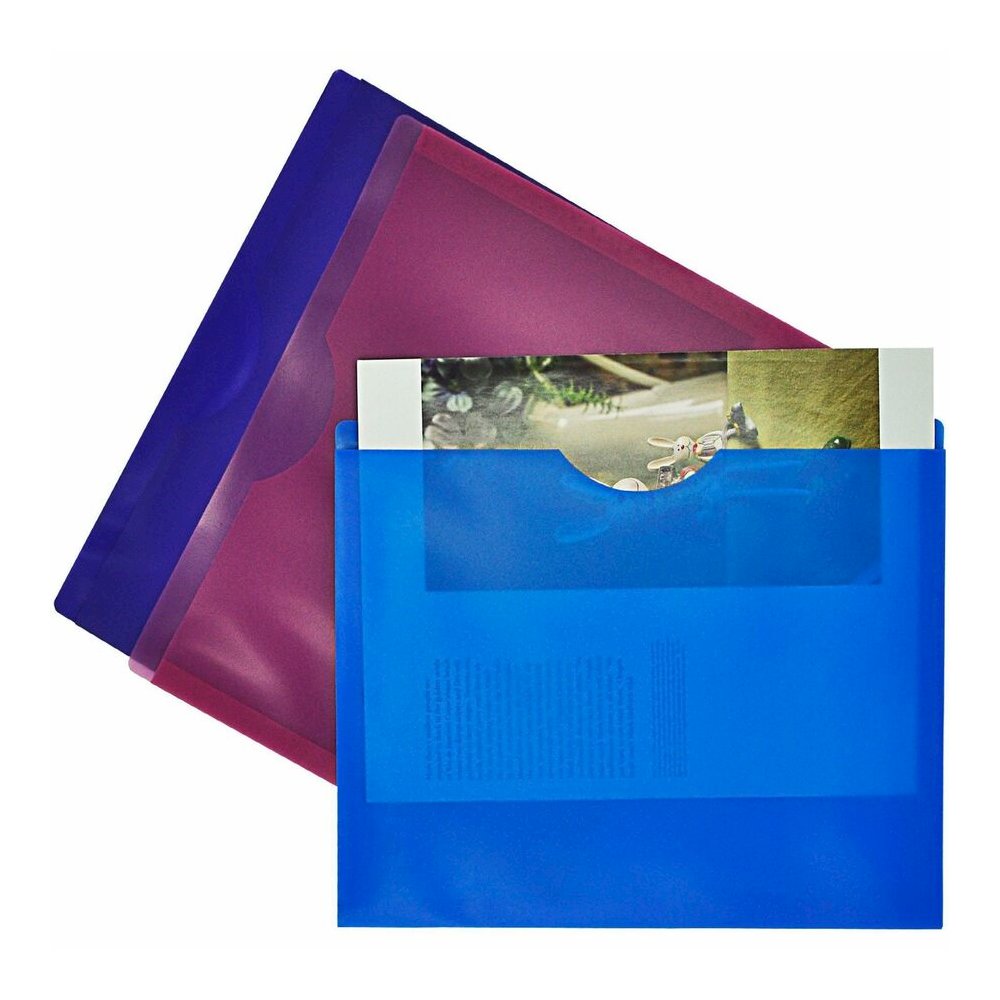 Business Source Straight Tab Cut Letter No File Jacket - 8 1/2" x 11" - 1" Expansion - Assorted - 10/Pack - 10 / Pack. Picture 7