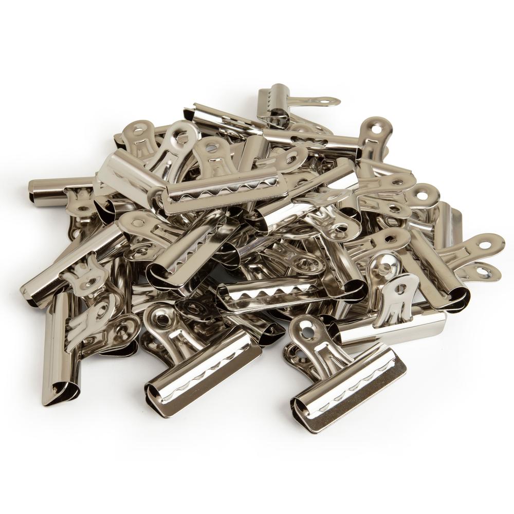 Business Source Bulldog Grip Clips - No. 2 - 2.3" Width - for Paper - Heavy Duty - Silver - 36 / Box. Picture 3