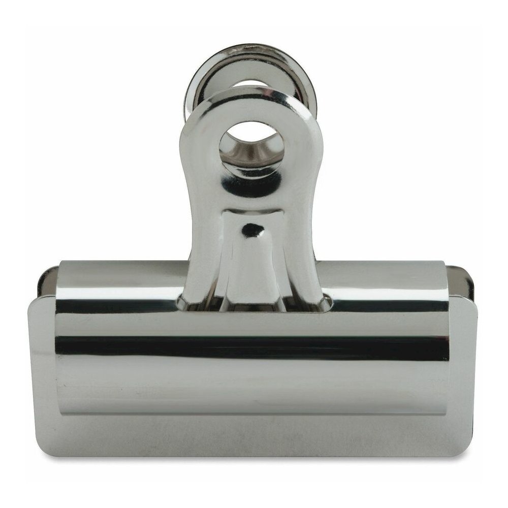 Business Source Bulldog Grip Clips - No. 4 - 3" Width - for Paper - Heavy Duty - Silver - 12 / Box. Picture 7