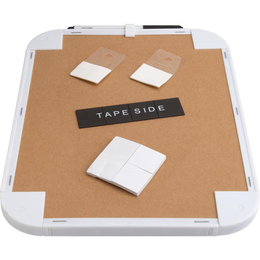 Lorell Personal Whiteboard - 11" (0.9 ft) Width x 8.5" (0.7 ft) Height - White Melamine Surface - White Plastic Frame - Rectangle - 1 Each. Picture 12