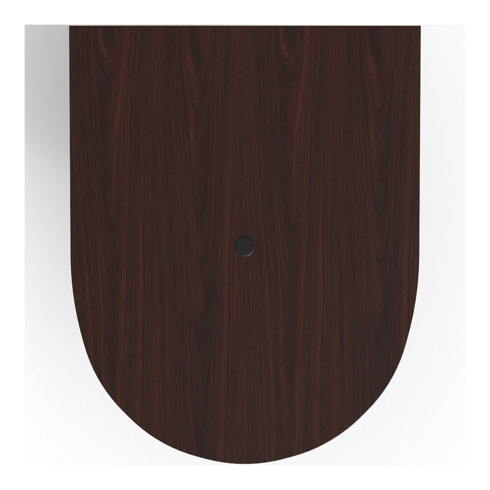 Lorell Prominence 2.0 Half-Racetrack Conference Tabletop - Mahogany Racetrack, Laminated Top - 60" Table Top Width x 48" Table Top Depth x 1.50" Table Top Thickness - Conferencing, Office - Assembly R. Picture 8