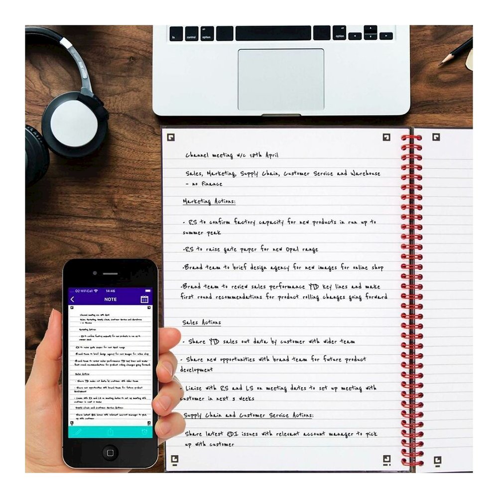Black n' Red Hardcover Twinwire Business Notebook - Twin Wirebound - 12" Height x 8.5" Width x 1.7" Length - Matte Cover - Perforated, Bleed Resistant - 3 / Pack. Picture 9