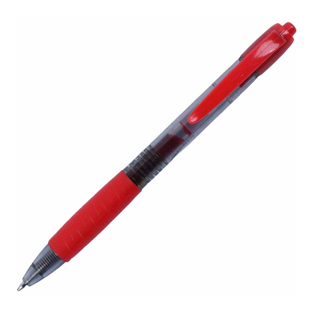 Integra Retractable 0.7mm Gel Pen - Retractable - Red Ink - Gel-based - Red Barrel - 1 Dozen. Picture 6
