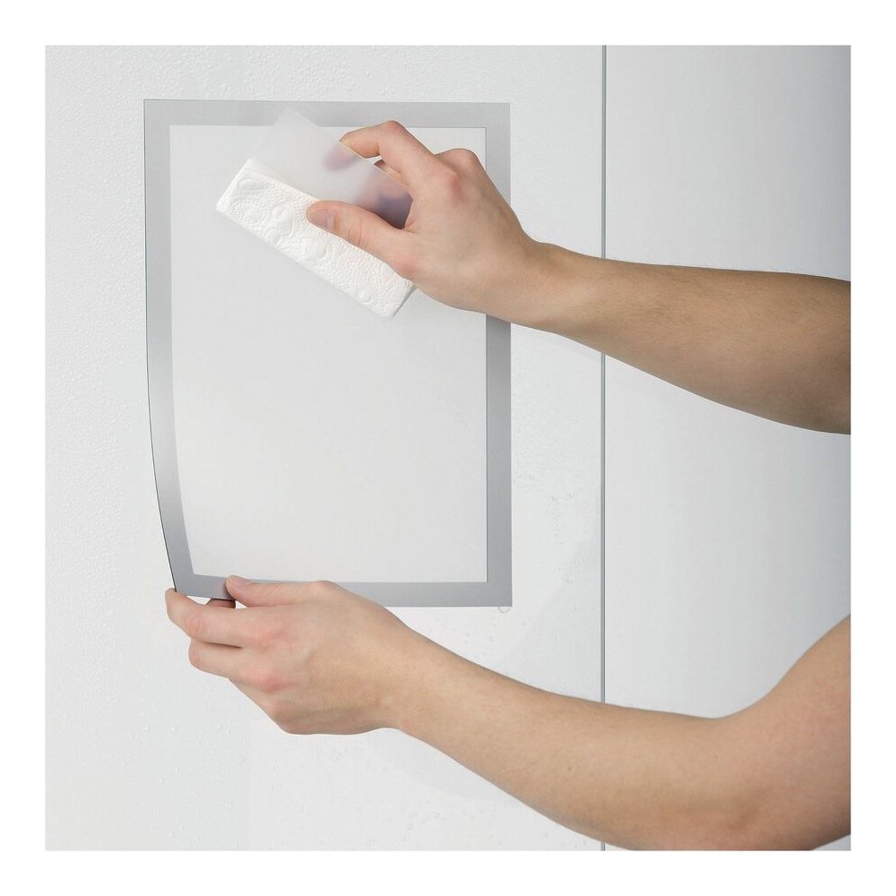 DURABLE The Infoframe - Glass-mountable, Window-mountable - Removable, Both Sides Display, Sturdy, UV Resistant, Heat Resistant, Repositionable - Information, Advertising - 2 / Pack. Picture 7