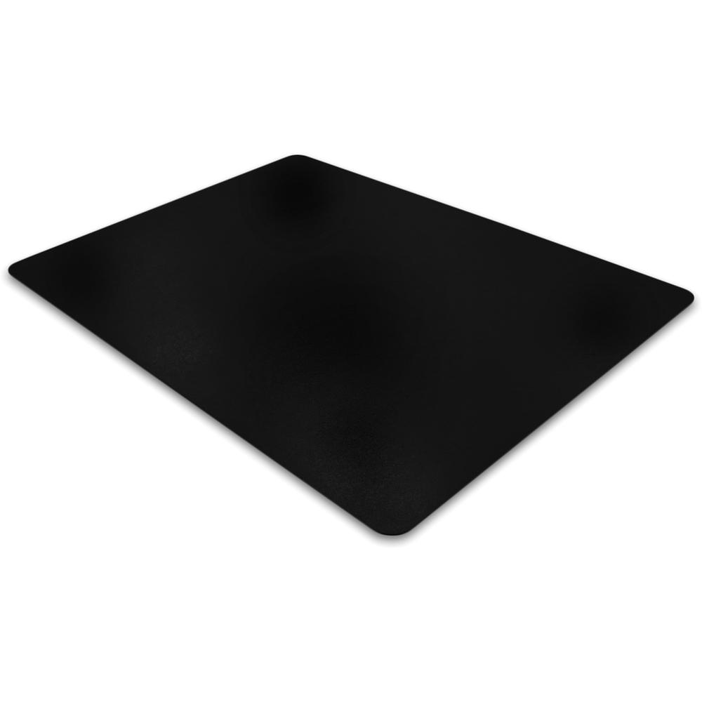Floortex Advantagemat Black&reg; Vinyl Rectangular Chair Mat for Carpets - 48" x 60" - Carpeted Floor - 60" Length x 48" Width x 0.090" Depth x 0.090" Thickness - Rectangular - Classic - Polyvinyl Chl. Picture 4