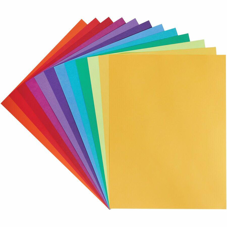 Tru-Ray Color Wheel Construction Paper - Project - 144 Piece(s) - 12" Height x 9" Width x 1" Length - Yellow, Gold, Orange, Festive Red, Holiday Red, Magenta, Violet, Purple, Blue, Turquoise, Holiday . Picture 7