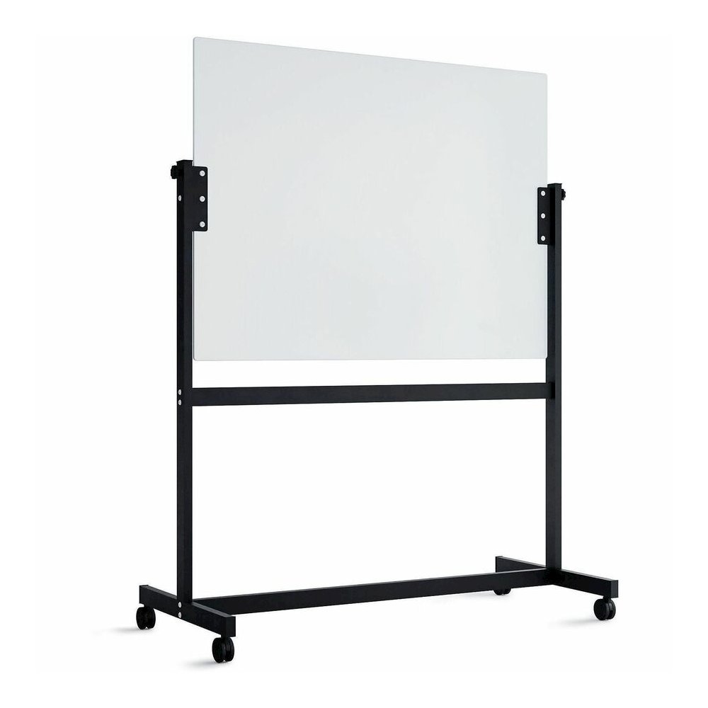 U Brands Magnetic Glass Dry-Erase Board Rolling Easel - 48" (4 ft) Width x 36" (3 ft) Height - Frosted White Tempered Glass Surface - Rectangle - Horizontal - Floor Standing, Portable - Magnetic - 1 E. Picture 7