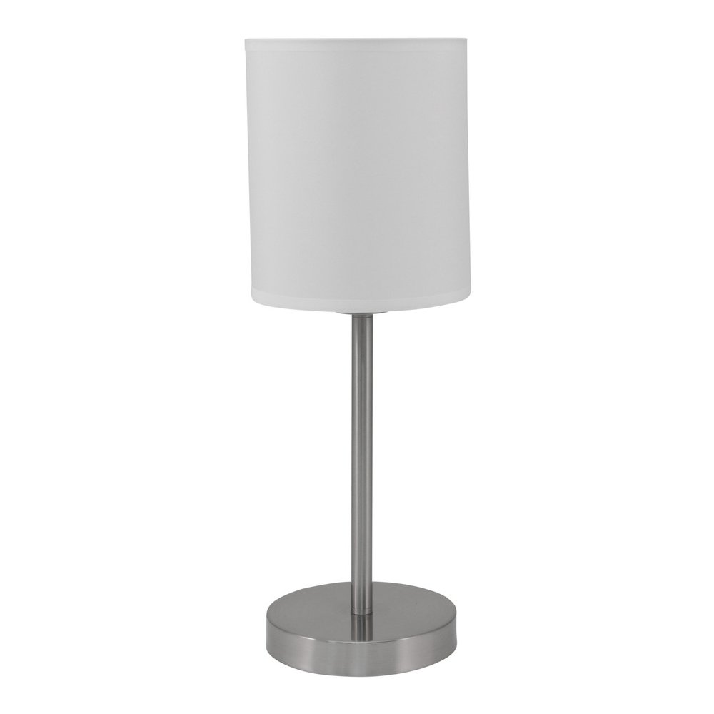Ledu Slim Line Lamp Combo Pack - 13 W CFL, LED Bulb - Silver - Steel - Floor-mountable, Desk Mountable - Silver, White. Picture 6