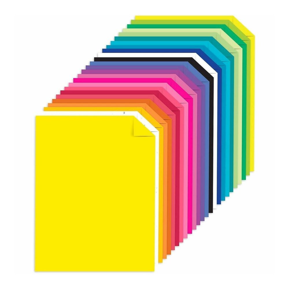 Neenah Spectrum Assortment Cardstock - Letter - 8 1/2" x 11" - 65 lb Basis Weight - Acid-free, Lignin-free - Solar Yellow, Lift-off Lemon, Galaxy Gold, Cosmic Orange, Solar White, Pulsar Pink, Plasma . Picture 5