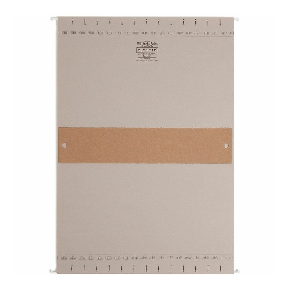 Smead TUFF 1/3 Tab Cut Legal Recycled Hanging Folder - 8 1/2" x 14" - 3" Expansion - Top Tab Location - Assorted Tab Position - 14 pt. - Steel Gray - Bend Resistant, Heavy Duty, Tear Resistant, Reinfo. Picture 8
