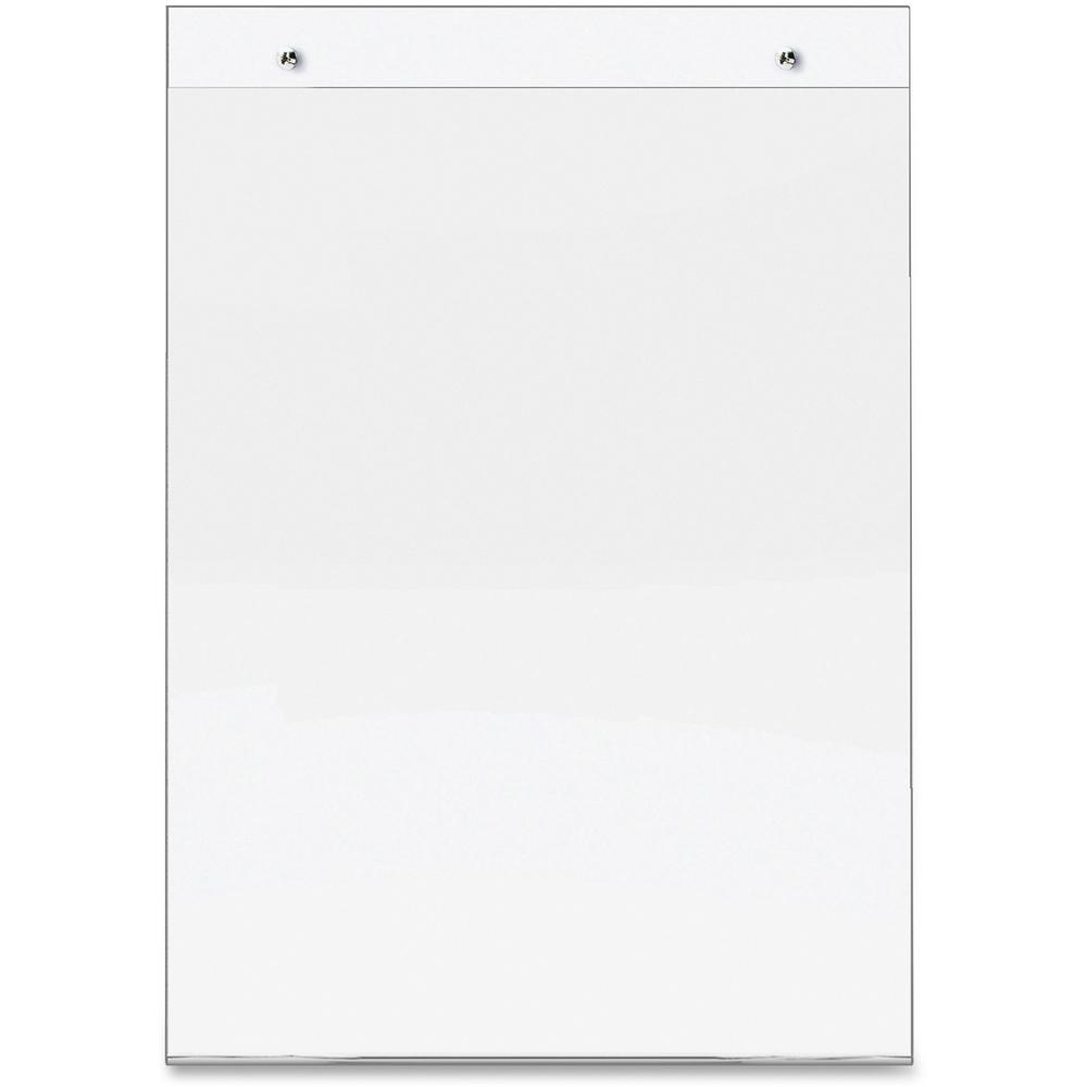 Lorell Wall-Mounted Sign Holders - Support 8.50" x 11" Media - Acrylic - Clear - 2 / Pack. Picture 9