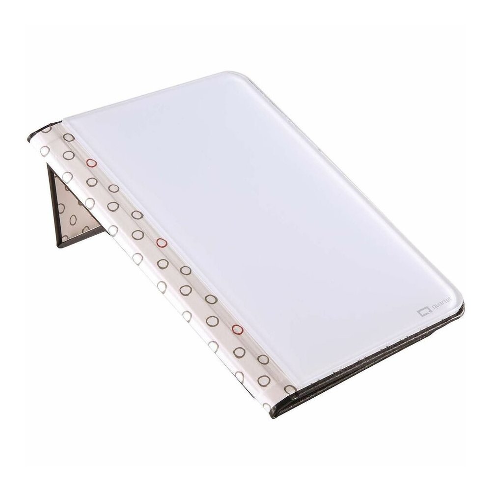 Quartet Portable Glass Dry-Erase Pad - 5" (0.4 ft) Width x 8" (0.7 ft) Height - White Tempered Glass Surface - Black Polyethylene Frame - Desktop - Magnetic - 1 Each. Picture 11
