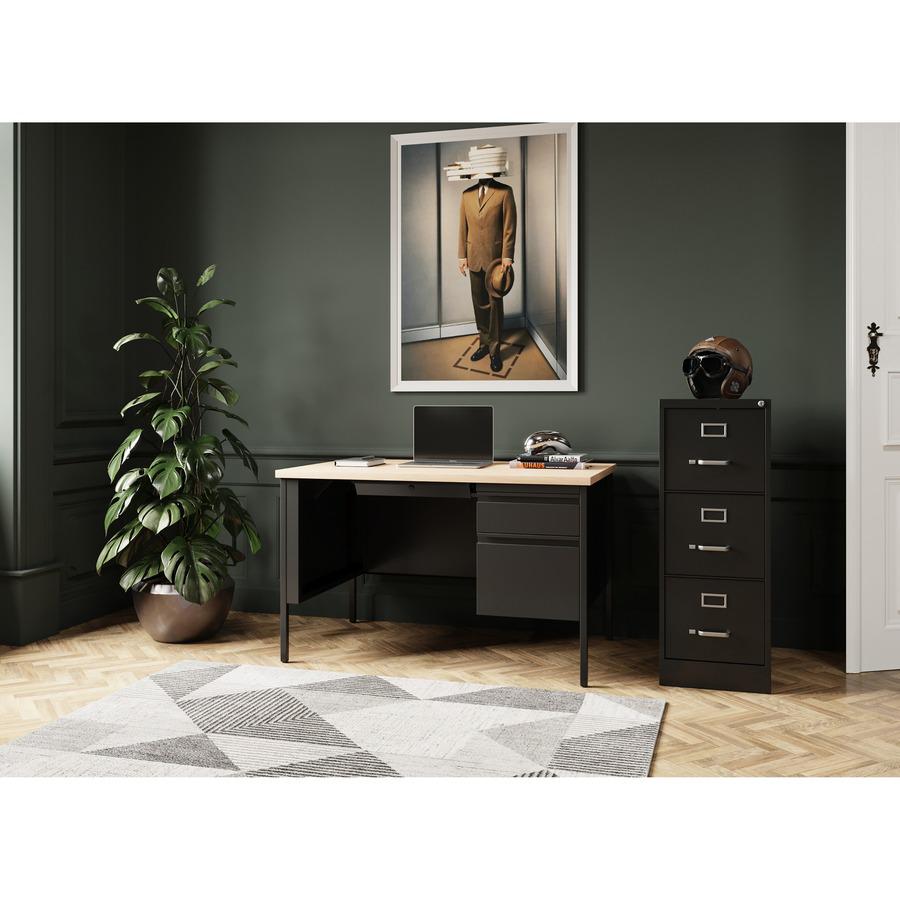 Lorell Fortress Series 22" Commercial-Grade Vertical File Cabinet - 15" Width x 22" Depth x 40.2" Height - 3 x Drawer(s) for File - Letter - Vertical - Ball-bearing Suspension, Removable Lock, Pull Ha. Picture 12