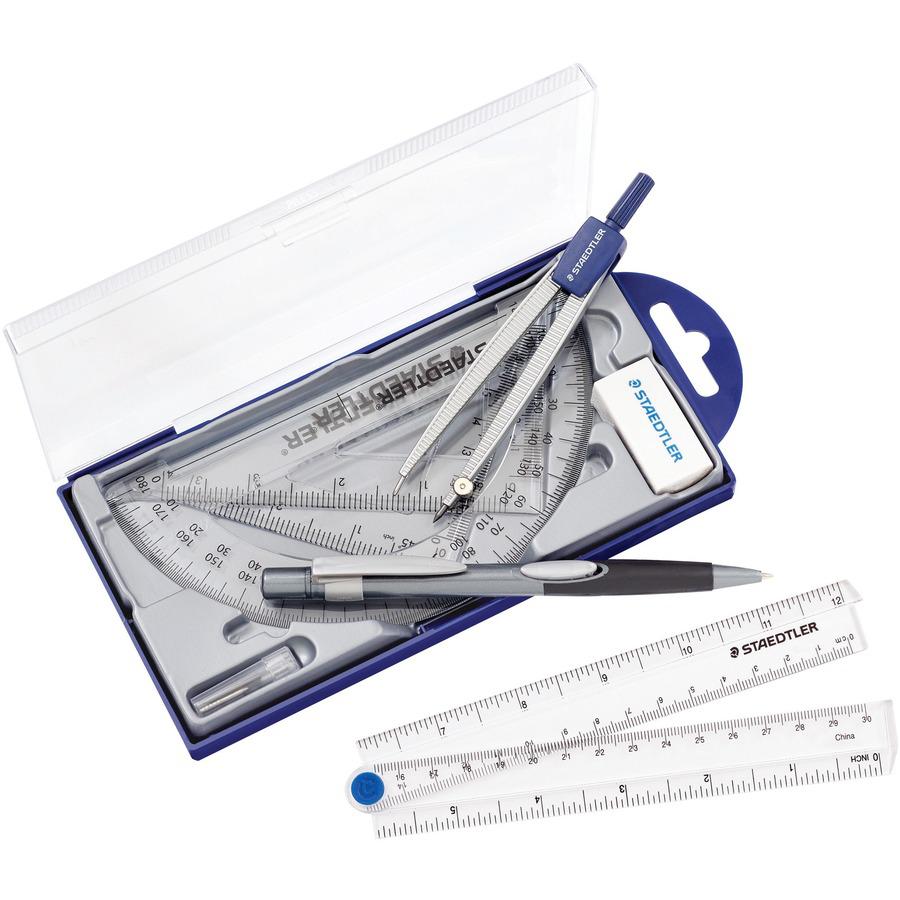 Staedtler Compass Math Set - 9 Piece(s) - Blue - 1 Set. Picture 2