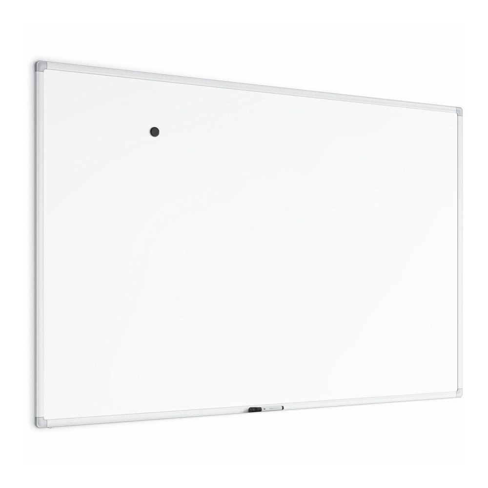 U Brands Magnetic Porcelain Steel Board - 72" (6 ft) Width x 47" (3.9 ft) Height - White Porcelain Steel Surface - White Aluminum Frame - Rectangle - Horizontal/Vertical - 1 Each. Picture 6