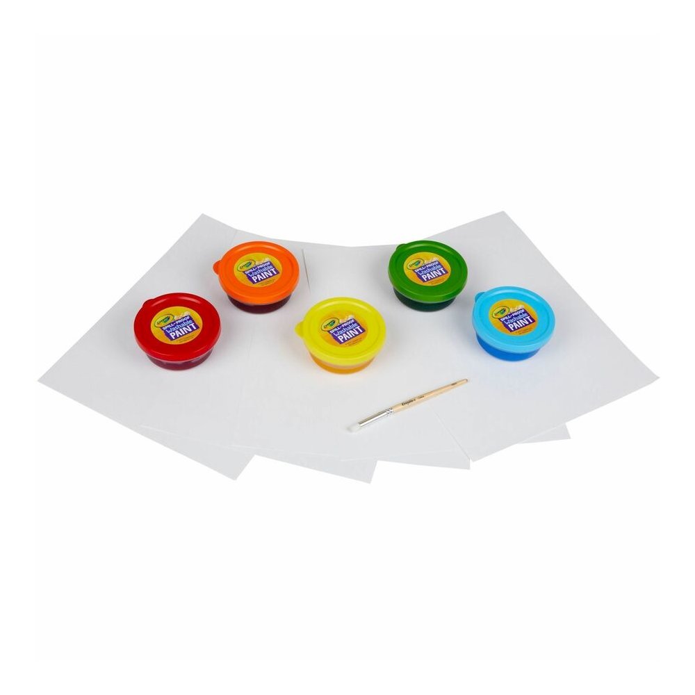 Crayola Spill Proof Washable Paint Set - 5 Color(s) - Washable - 1 Kit. Picture 9