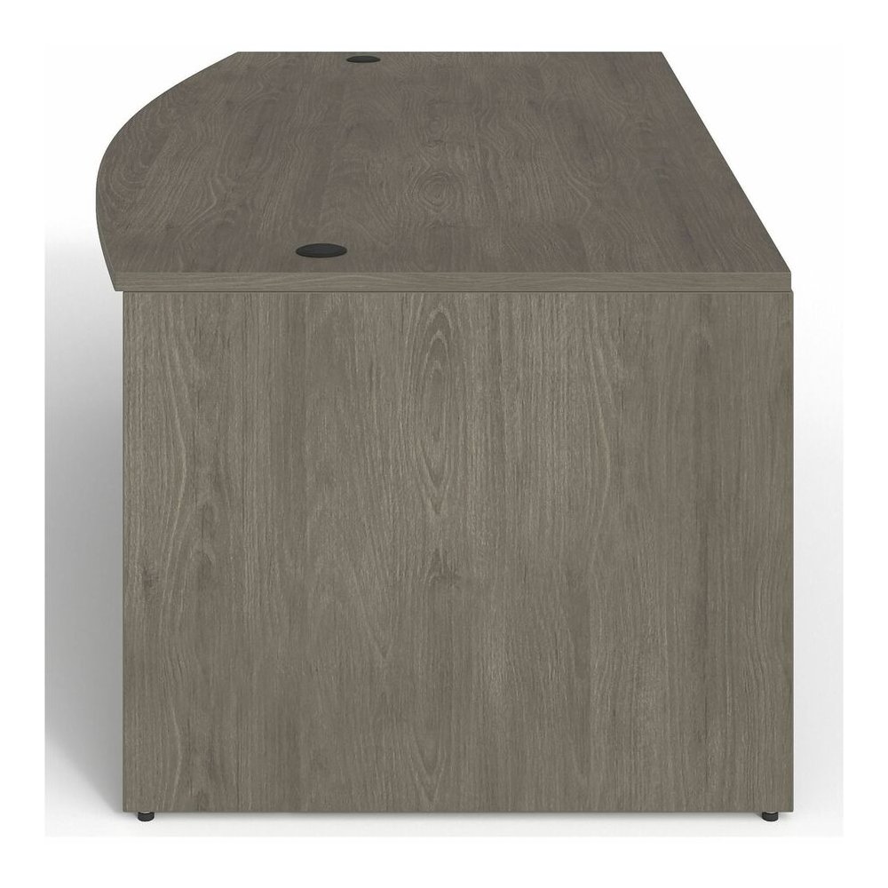 Lorell Prominence 2.0 Bowfront Left-Pedestal Desk - Rectangle - 29" Height x 72" Width x 42" Depth, 1" Thickness Top - Total Drawer(s): 3 - Double Pedestal on Left Side - Band Edge - Material: Particl. Picture 7