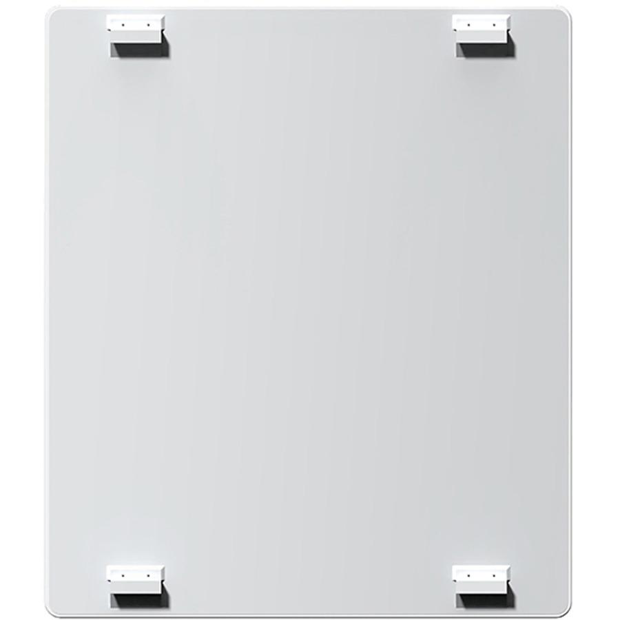 Lorell DIY Frameless Magnetic Glass Board - 36" (3 ft) Width x 30" (2.5 ft) Height - White Glass Surface - Aluminum Frame - Rectangle - Magnetic - 1 Each. Picture 3