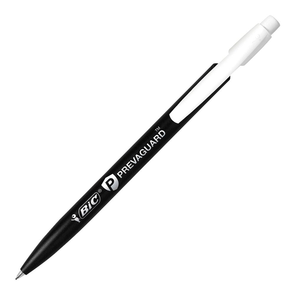 BIC Antimicrobial Mechanical Pencils - 0.7 mm Black Lead - #2 - Blue Plastic, Black Barrel - 1 Dozen. Picture 4