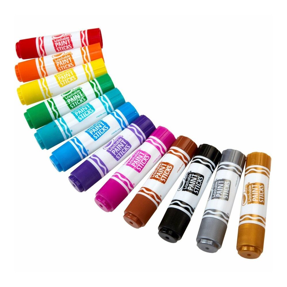 Crayola Project Quick-Dry Paint Sticks - Stick - 12 Color(s) - Assorted - 0.28 fl oz - Washable - 12 / Pack. Picture 5